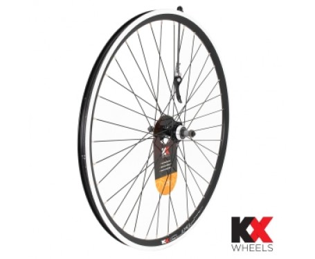 KX MTB 27.5" 650B Doublewall Q/R Screw On Wheel Rim Brake in Black (Rear)